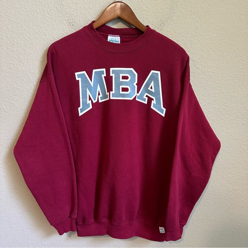 Vintage 90s Discus Athletic MBA Spellout Sweatshirt